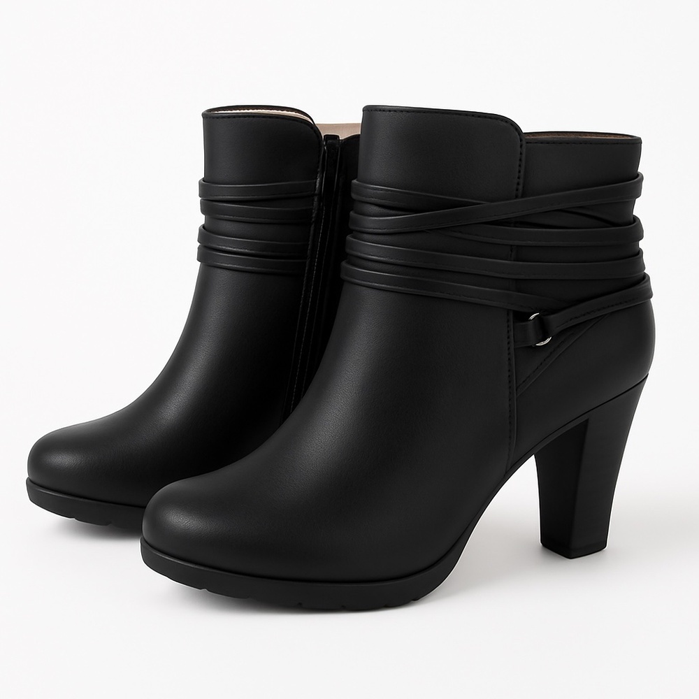 Women’s White Mountain Faux Suede Bootie - 9W - BLACK - NEW in Box